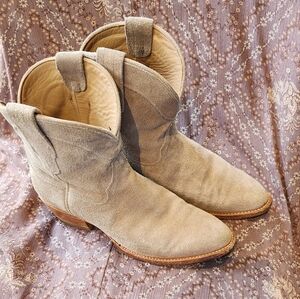 Tecovas Taupe Suede Boots